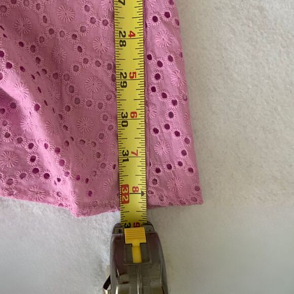 NWT Eyelet Lavender Short Sleeve Summer Mini Dress  Feminine Style Size S - Picture 10 of 11